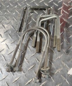 Qty 6 assorted U-bolts
