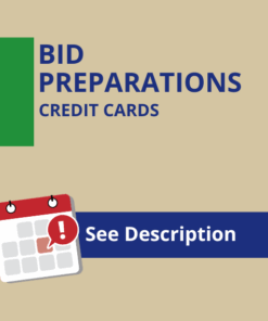 Bid Preparations | Adding a Credit Card