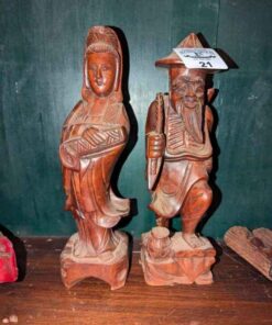 Kwan Yin & Asian Wiseman Carvings