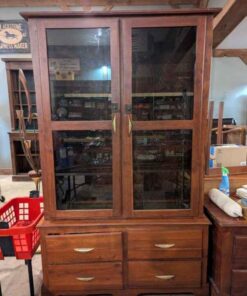 Glass door Wooden gun cabinet
