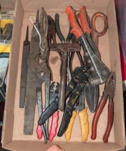 Wire strippers, riveter, channel locks, files, etc