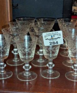 Anchor Hocking leaf pattern stemware