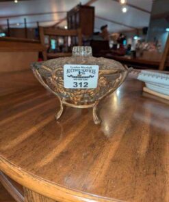 Covered Candy Dish in metal Cradle