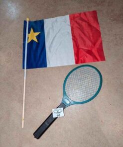Acadian Flag and electric fly swatter