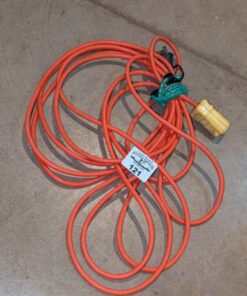 Orange electrical extension cord