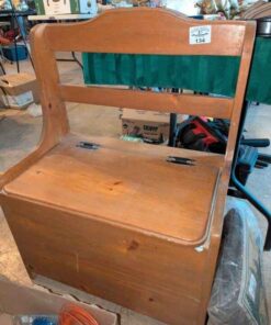 Wooden storage bench