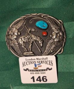 Handcrafted First Nations Warrior Belt buckle