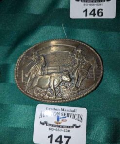 Tony Lama Solid Brass Belt Buckle
