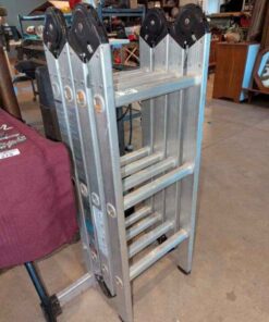 Lite product adjustable folding ladder
