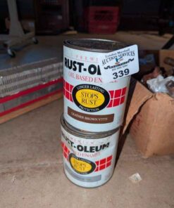 Rust o leum enamel paint - Aluminum and Leather brown