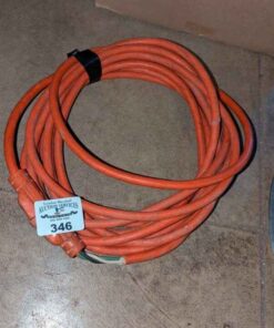 Orange electrical extension cord
