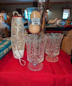 Crackle glass light, candle holders, ball candles, etc