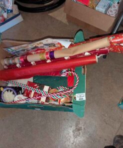 Gift wrap, mini lights, tablecloths, etc