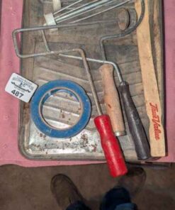 Paint rollers, tray, etc