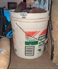 Pail of assorted caster wheels