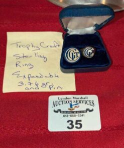Trophy Craft Expandable sterling ring and pin