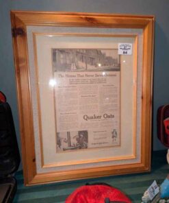 Framed Quaker Oats Advertising print
