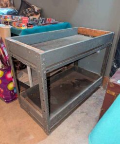 Two tiered trolley on wheels