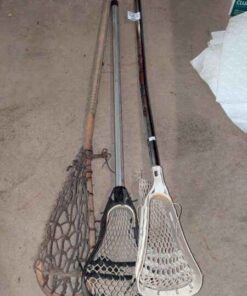Trio of lacrosse sticks