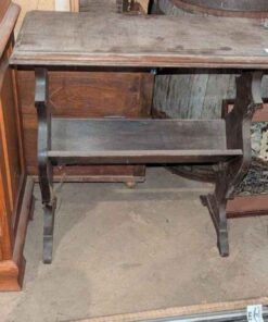 Wooden Side table with book shelf tier