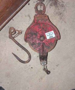 Vintage block and tackle & hook