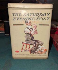 Saturday Evening Post sewing tin