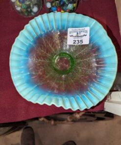 Opalescent ruffle edged bowl