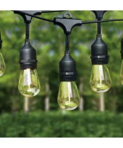 Count Solar LED Warm White Cafe String lights, 10 Count/Solar Power