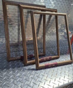 Qty 3 solid oak 12" x 16 " picture frames