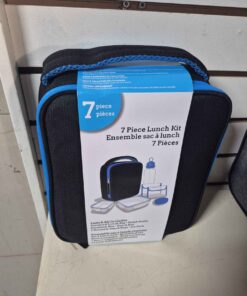 7 piece lunch kit Black/ Blue