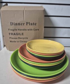 12 piece plastic dinnerware set
