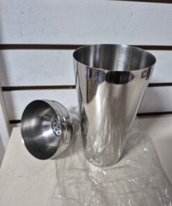 Large stainless cup with strainer top