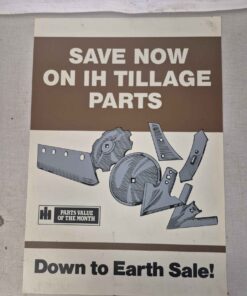 Vintage, save now on tillage, parts plastic poster