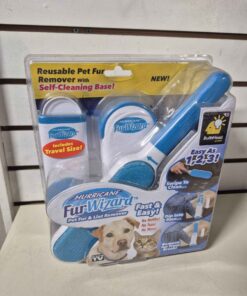 Self cleaning reusable pet fur brush