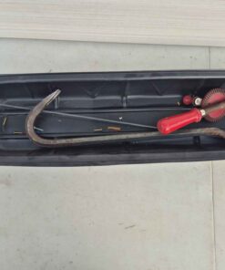 Wrecking bar brace and bit and paint tray