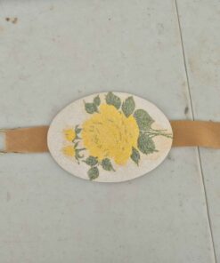 Yellow rose brooch