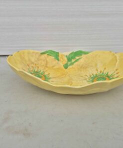 Yellow glass dish