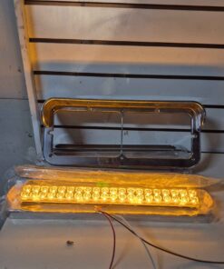 Assorted chrome and amber led light bar