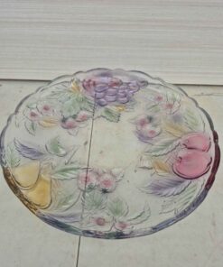 Colorful glass fruit tray