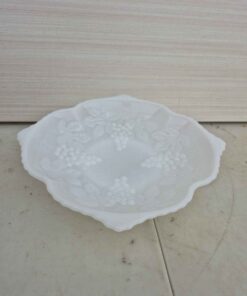 White decorative fruit bowl
