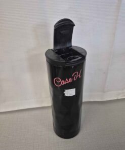 Pink lettering case IH travel mug