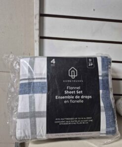 Double 4 piece flannel sheet set