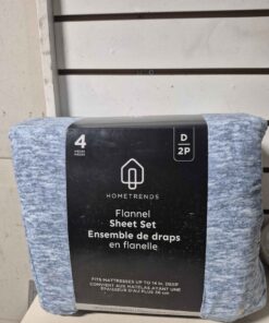 Double 4 piece flannel sheet set