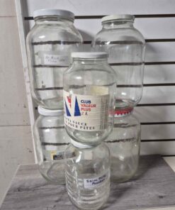 4 gallon and 2... 2 liter jars