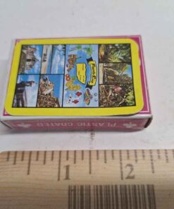 Used miniature playing cards