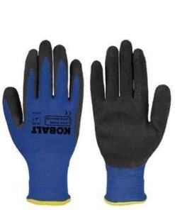 Pack of 3 rubber coated work gloves size large