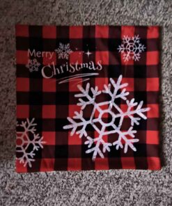 Merry Christmas with snowflakes pillow cover
