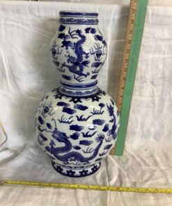 Bombay Blue & White Ceramic Gourd Vase