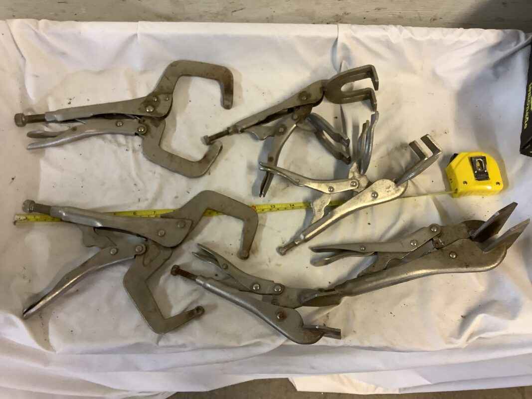 Vise grip locking clamps