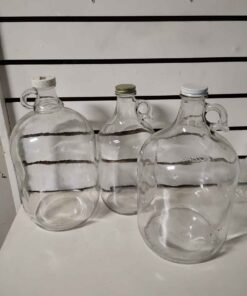 2 1 gallon clear and 1... 1/2 gallon containers